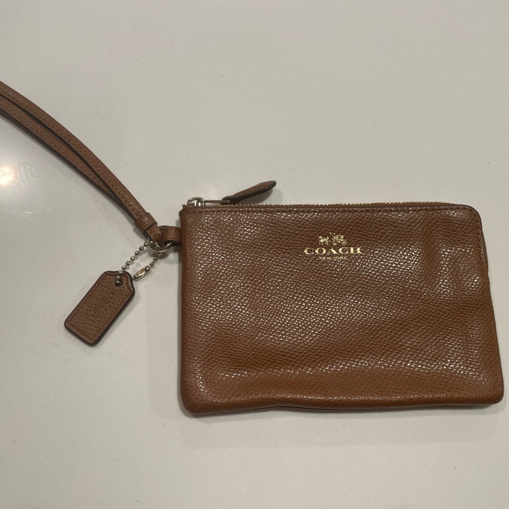 Coach Cognac Wristlet